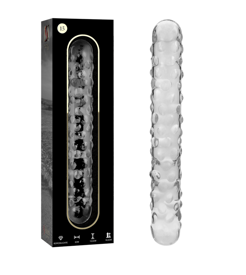 NEBULA SERIES BY IBIZA - MODÈLE 15 GODE EN VERRE BOROSILICATE ROSE 18.5 CM -O- 3 CM