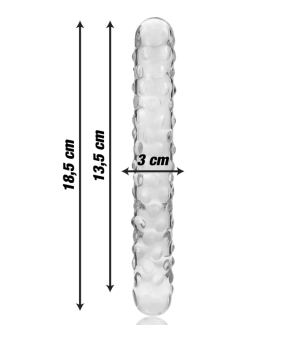 NEBULA SERIES BY IBIZA - MODÈLE 15 GODE EN VERRE BOROSILICATE ROSE 18.5 CM -O- 3 CM