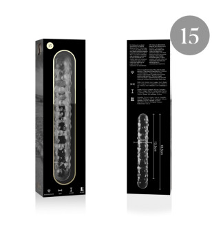 NEBULA SERIES BY IBIZA - MODÈLE 15 GODE EN VERRE BOROSILICATE ROSE 18.5 CM -O- 3 CM