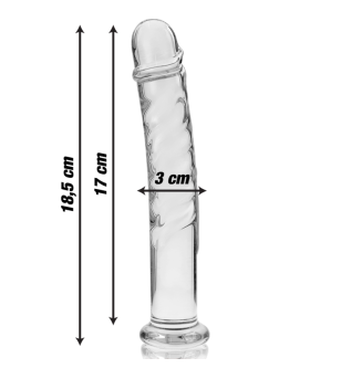 NEBULA SERIES BY IBIZA - MODÈLE 16 GODE EN VERRE BOROSILICATE ROSE 18.5 CM -O- 3 CM