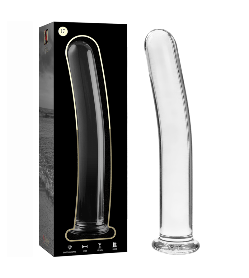 NEBULA SERIES BY IBIZA - MODÈLE 17 GODE EN VERRE BOROSILICATE ROSE 18.5 CM -O- 3 CM