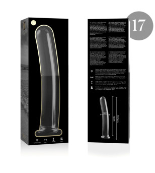 NEBULA SERIES BY IBIZA - MODÈLE 17 GODE EN VERRE BOROSILICATE ROSE 18.5 CM -O- 3 CM