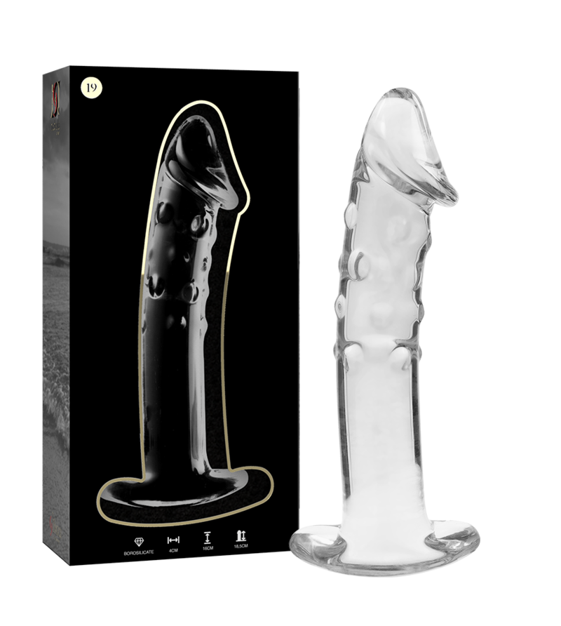 NEBULA SERIES BY IBIZA - MODÈLE 19 GODE EN VERRE BOROSILICATE ROSE 18.5 CM -O- 4 CM
