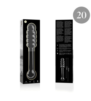 NEBULA SERIES BY IBIZA - MODÈLE 20 GODE EN VERRE BOROSILICATE ROSE 20.5 CM -O- 3 CM