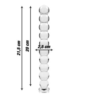 NEBULA SERIES BY IBIZA - MODÈLE 22 GODE EN VERRE BOROSILICATE ROSE 21.5 CM -O- 2.5 CM