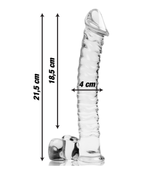 NEBULA SERIES BY IBIZA - MODÈLE 23 GODE EN VERRE BOROSILICATE ROSE 21.5 CM -O- 4 CM