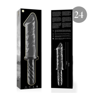 NEBULA SERIES BY IBIZA - MODÈLE 24 GODE EN VERRE BOROSILICATE CLAIR 28.5 CM -O- 5 CM