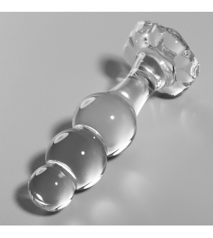 NEBULA SERIES BY IBIZA - MODÈLE 1 PLUG ANAL VERRE BOROSILICATE ROSE 10.5 CM -O- 3 CM