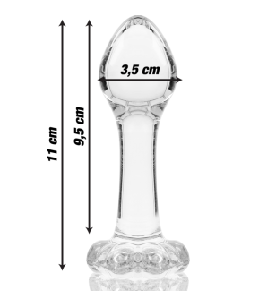 NEBULA SERIES BY IBIZA - PLUG ANAL MODÈLE 2 VERRE BOROSILICATE ROSE 11 CM -O- 3.5 CM