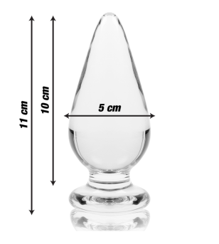 NEBULA SERIES BY IBIZA - PLUG ANAL MODÈLE 4 VERRE BOROSILICATE ROSE 11 CM -O- 5 CM