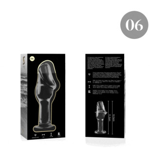 NEBULA SERIES BY IBIZA - PLUG ANAL MODÈLE 6 VERRE BOROSILICATE ROSE 12.5 CM -O- 4 CM