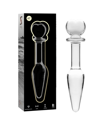 NEBULA SERIES BY IBIZA - PLUG ANAL MODÈLE 7 VERRE BOROSILICATE ROSE 13.5 CM -O- 3 CM