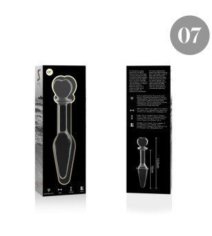 NEBULA SERIES BY IBIZA - PLUG ANAL MODÈLE 7 VERRE BOROSILICATE ROSE 13.5 CM -O- 3 CM