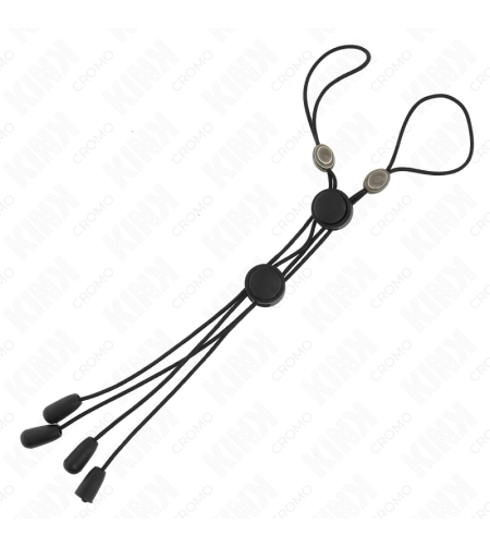 KINK - PINCES À TÉTONS NOIRES AVEC ÉLASTIQUE NOIR