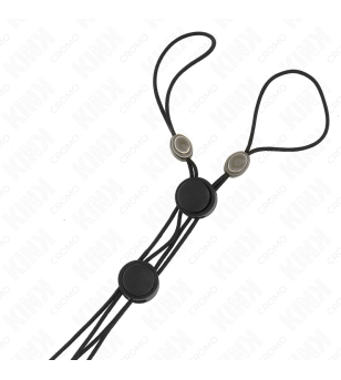 KINK - PINCES À TÉTONS NOIRES AVEC ÉLASTIQUE NOIR