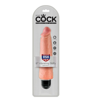 KING COCK - VIBRATEUR RÉALISTE ET RIGIDE 20,3 CM NATUREL