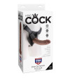 KING COCK - HARNAIS AVEC PÉNIS BRUN RÉALISTE 20,3 CM