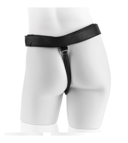 KING COCK - HARNAIS AVEC PÉNIS NOIR RÉALISTE 22,9 CM