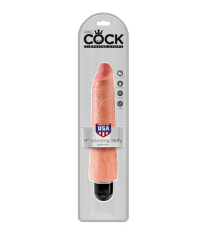 KING COCK - VIBRATEUR RÉALISTE ET RIGIDE 23 CM - NATUREL