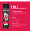BRUMA - HUILE DE MASSAGE PREMIUM EFFET CHALEUR SAVEUR FRAISE 3 EN 1 - 100 ML