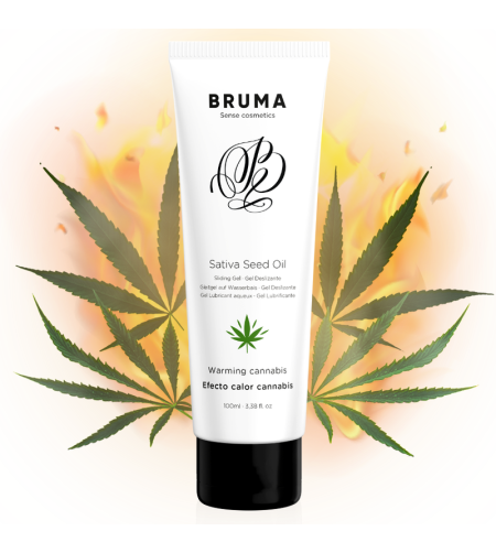 BRUMA - HUILE DE GRAINES DE SATIVA GEL GLISSANT RÉCHAUFFANT SAVEUR DE CANNABIS 100 ML