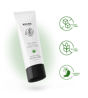 BRUMA - HUILE DE GRAINES DE SATIVA GEL GLISSANT RÉCHAUFFANT SAVEUR DE CANNABIS 100 ML