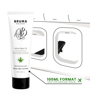 BRUMA - HUILE DE GRAINES DE SATIVA GEL GLISSANT RÉCHAUFFANT SAVEUR DE CANNABIS 100 ML