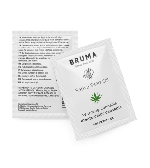 BRUMA - HUILE DE GRAINES DE SATIVA GEL GLISSANT RÉCHAUFFANT SAVEUR DE CANNABIS 6 ML