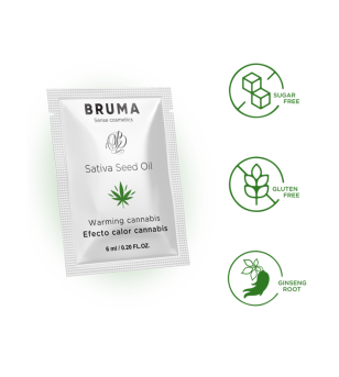 BRUMA - HUILE DE GRAINES DE SATIVA GEL GLISSANT RÉCHAUFFANT SAVEUR DE CANNABIS 6 ML