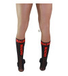 MACHO - CHAUSSETTES FINES TAILLE UNIQUE NOIR/ROUGE
