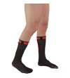 MACHO - CHAUSSETTES FINES TAILLE UNIQUE NOIR/ROUGE