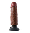 KING COCK - BITE VIBRANTE MARRON 15,24 CM
