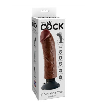 KING COCK - BITE VIBRANTE MARRON 20,32 CM