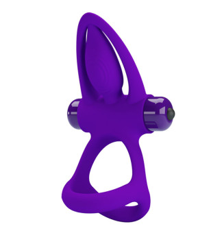 PRETTY LOVE - ANNEAU VIBRATEUR 10 VIBRATIONS SILICONE VIOLETTE