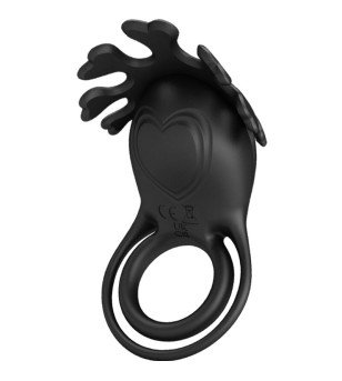 PRETTY LOVE - ANNEAU VIBRATEUR RUBEN 7 VIBRATIONS SILICONE NOIR