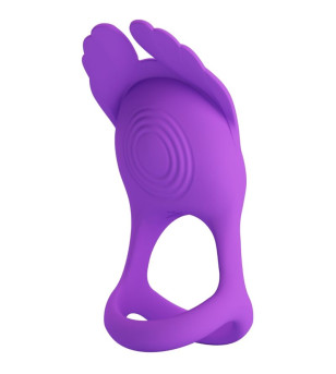 PRETTY LOVE - SILAS ANNEAU PÉNIS VIBRANT 7 VIBRATIONS SILICONE VIOLET