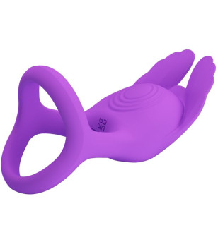 PRETTY LOVE - SILAS ANNEAU PÉNIS VIBRANT 7 VIBRATIONS SILICONE VIOLET