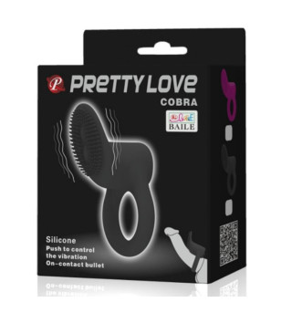 PRETTY LOVE - COBRA ANNEAU VIBRATEUR NOIR