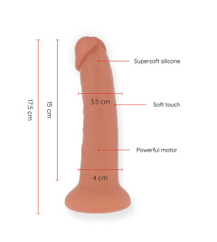 ONINDER - PETIT GODE VIBRATEUR BOGOTÁ 9 VITESSES NATUREL 17.5 CM -O- 4 CM - APPLICATION GRATUITE