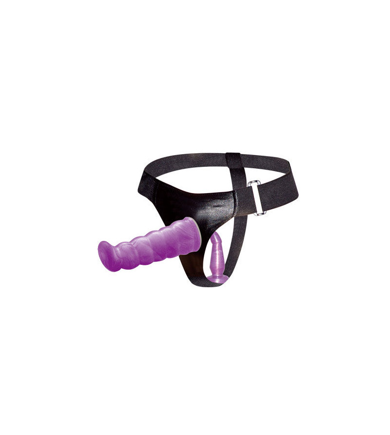 BAILE - HARNAIS ANAL ET VAGINAL FEMME LILAS GPOINT 17 CM