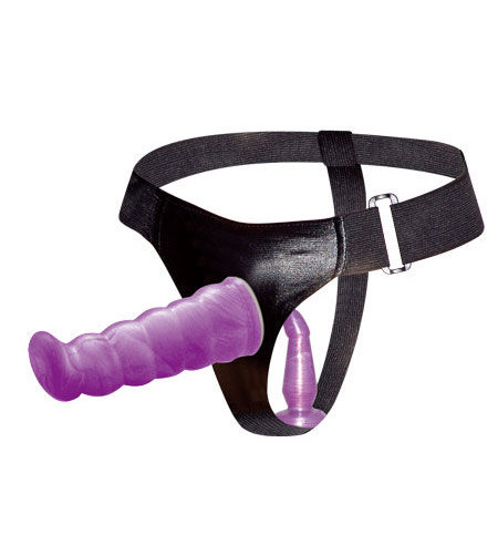 BAILE - HARNAIS ANAL ET VAGINAL FEMME LILAS GPOINT 17 CM