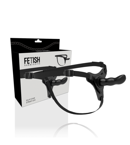 FETISH SUBMISSIVE HARNESS - SILICONE NOIR POINT G 16 CM