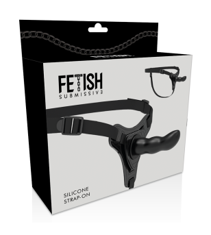 FETISH SUBMISSIVE HARNESS - SILICONE NOIR POINT G 16 CM