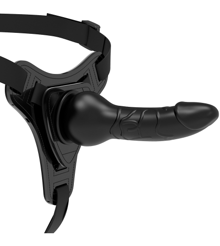 FETISH SUBMISSIVE HARNESS - SILICONE NOIR RÉALISTE 16 CM
