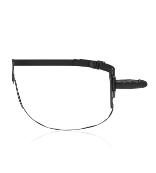 FETISH SUBMISSIVE HARNESS - SILICONE NOIR RÉALISTE 15 CM