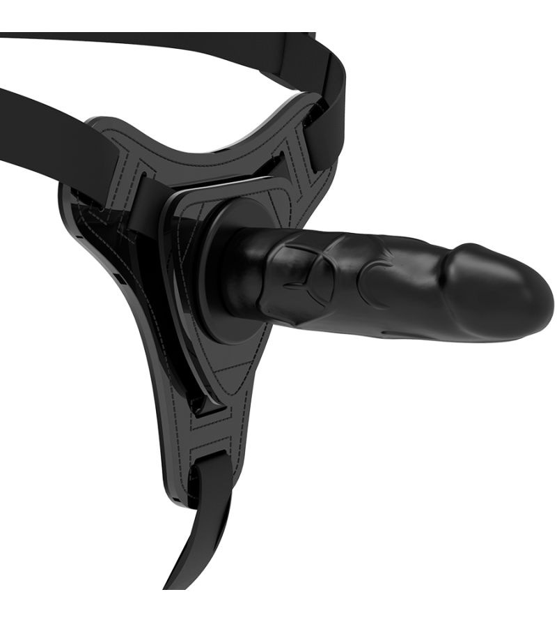 FETISH SUBMISSIVE HARNESS - SILICONE NOIR RÉALISTE 15 CM