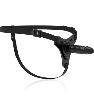 FETISH SUBMISSIVE HARNESS - SILICONE NOIR RÉALISTE 15 CM