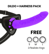 DELTA CLUB - TOYS HARNAIS + DONG SILICONE VIOLET 23 CM -O- 4.5 CM