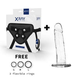X RAY - HARNAIS + BITE TRANSPARENT 18 CM -O- 4 CM