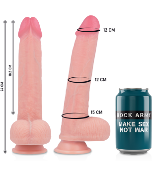 ROCKARMY - ARN S + GODE EN SILICONE LIQUIDE PREMIUM KINGCOBRA 24 CM -O- 4.77 CM